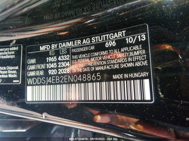 WDDSJ4EB2EN048865 Mercedes-Benz Cla-class Cla 250