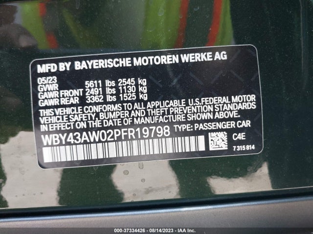 BMW I4 Edrive35 2023 аукцион фото