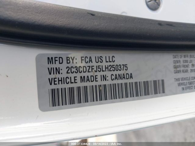 2C3CDZFJ5LH250375 Dodge Challenger R/t Scat Pack