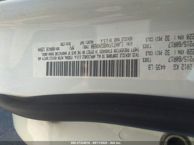 2011 JEEP COMPASS VIN: 1J4NT1FAXBD249690