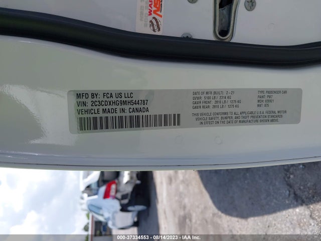Dodge CHARGER GT 2021 2C3CDXHG9MH544787 Image 9