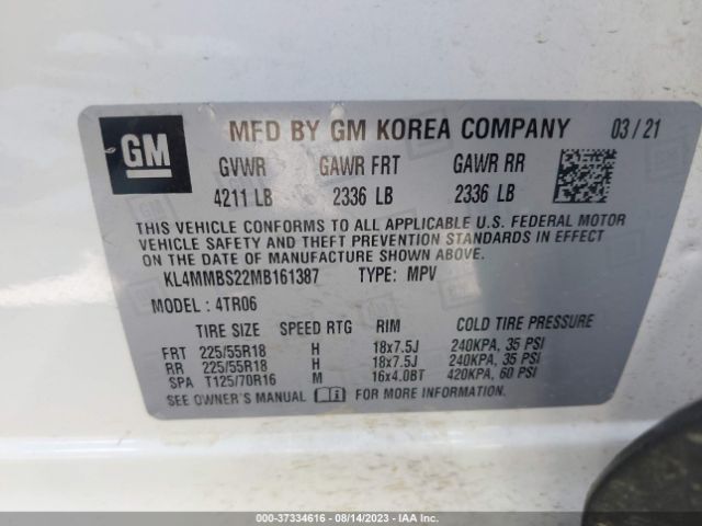 KL4MMBS22MB161387 Buick Encore Gx Preferred