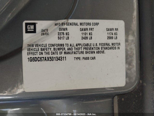 2005 CADILLAC STS 1G6DC67AX50134311 Photo 8
