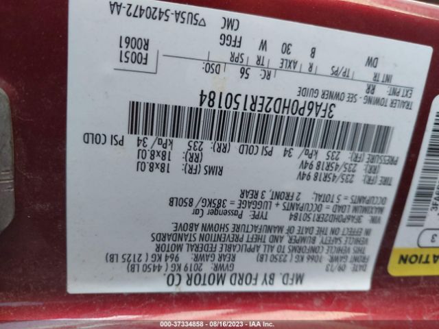 3FA6P0HD2ER150184 Ford FUSION SE