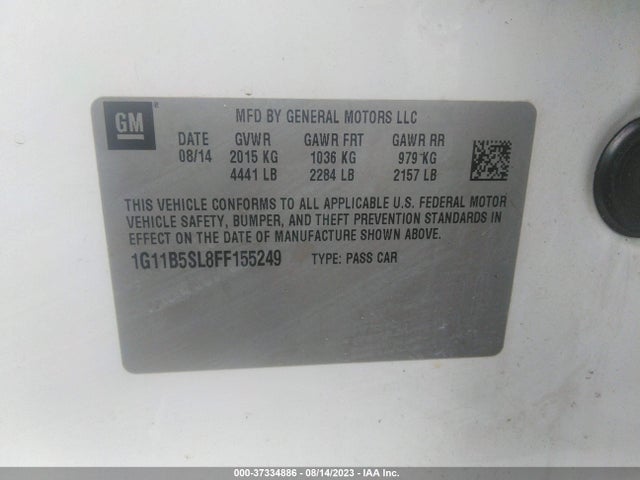 Chevrolet MALIBU LS 2015 1G11B5SL8FF155249 Image 9