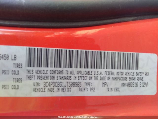 3C4PDCBG1JT508965 Dodge Journey Sxt