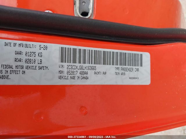2C3CDXJG6LH163665 Dodge Charger Sxt