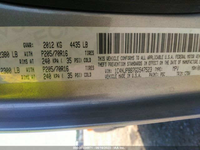 1C4NJPBB7GD547523 Jeep Patriot Sport