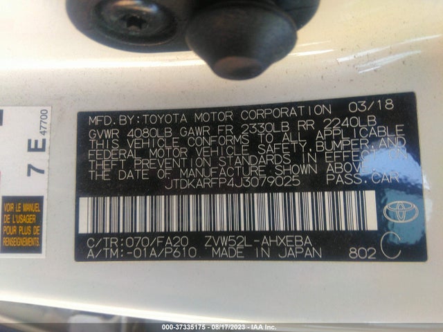 Toyota Prius Prime Plus/premium/advanced 2018 JTDKARFP4J3079025 Image 9
