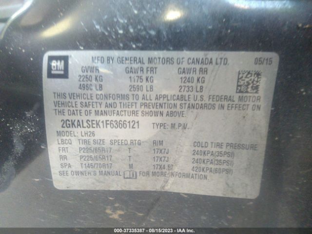 2GKALSEK1F6366121 GMC Terrain Slt
