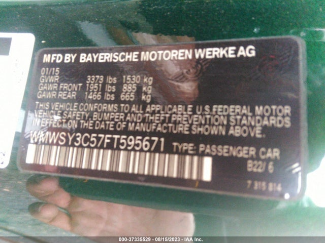 2015 Mini Roadster, VIN: WMWSY3C57FT595671