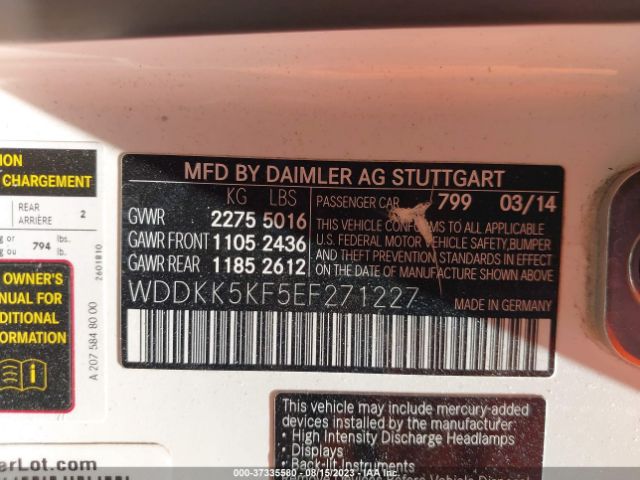 WDDKK5KF5EF271227 Mercedes-Benz E-class E 350