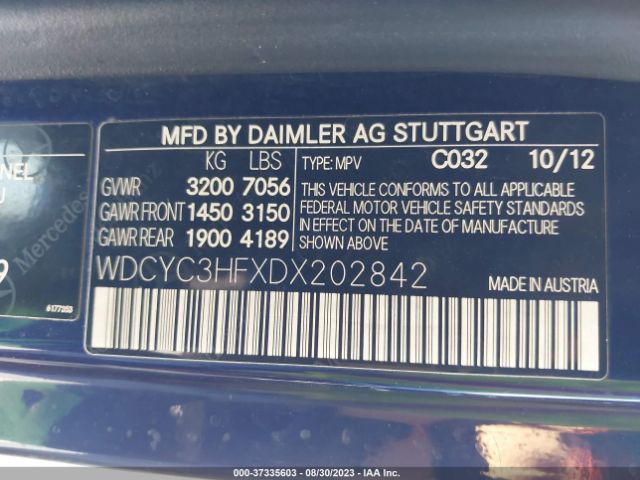 2013 MERCEDES-BENZ G-CLASS WDCYC3HFXDX202842 Photo 8