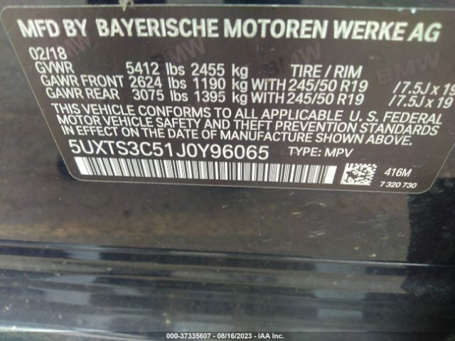 5UXTS3C51J0Y96065 BMW X3 M40i