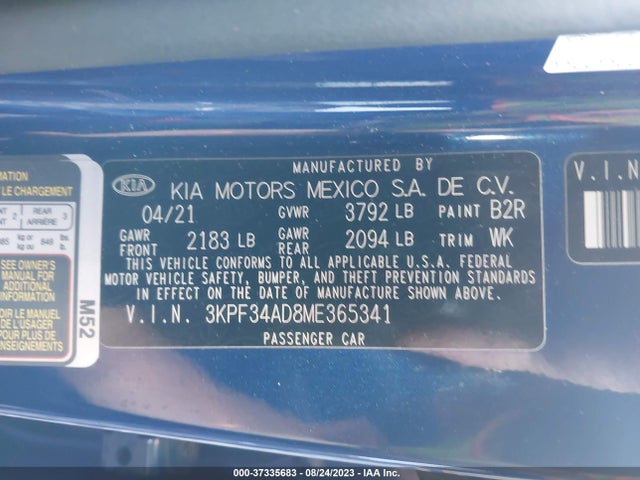KIA Forte Gt-line 2021 3KPF34AD8ME365341 Image 9