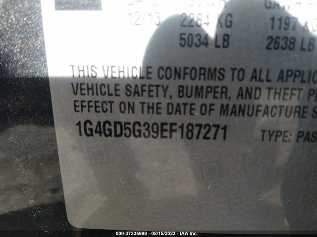 1G4GD5G39EF187271 Buick Lacrosse Premium I
