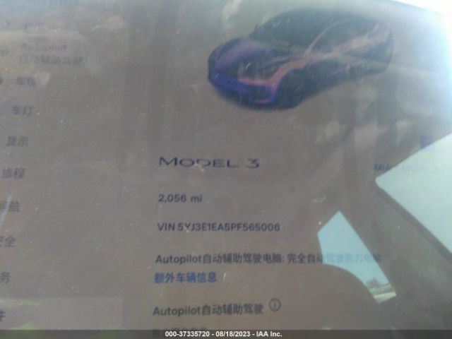 5YJ3E1EA5PF565006 Tesla MODEL 3