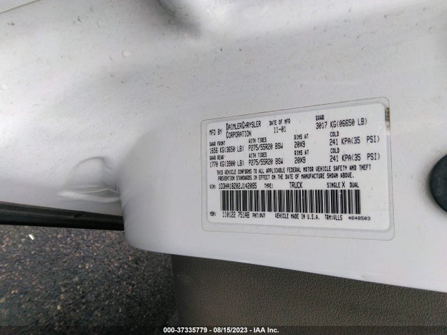 2006 DODGE RAM 2500 LARAMIE VIN: 3D7KR28C56G213920