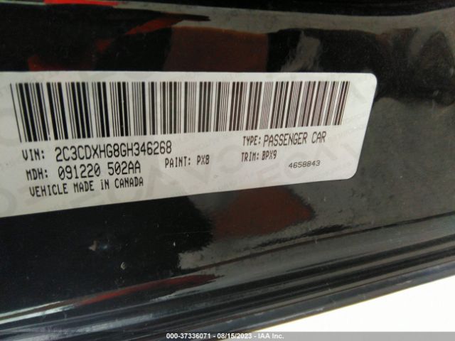 2C3CDXHG8GH346268 Dodge Charger Sxt