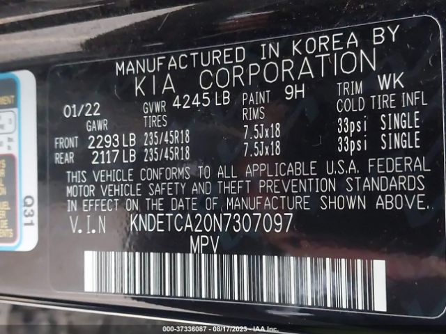 KNDETCA20N7307097 KIA Seltos Sx