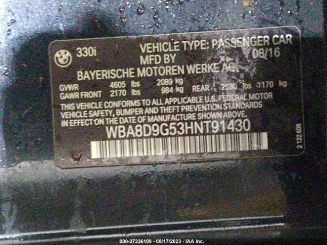 WBA8D9G53HNT91430 BMW 3 Series 330i Xdrive