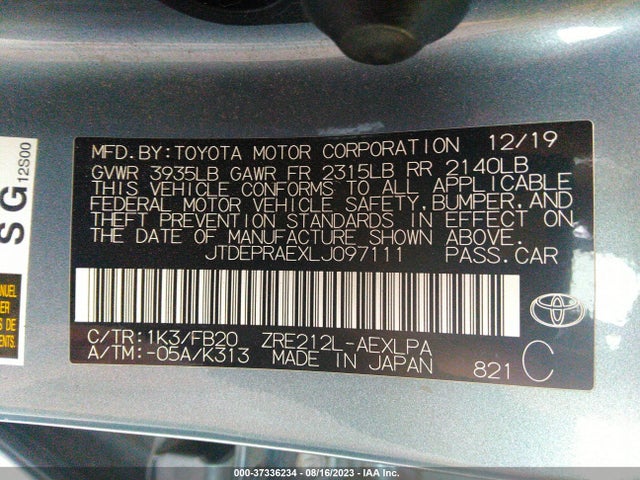 Toyota COROLLA LE 2020 JTDEPRAEXLJ097111 Image 14