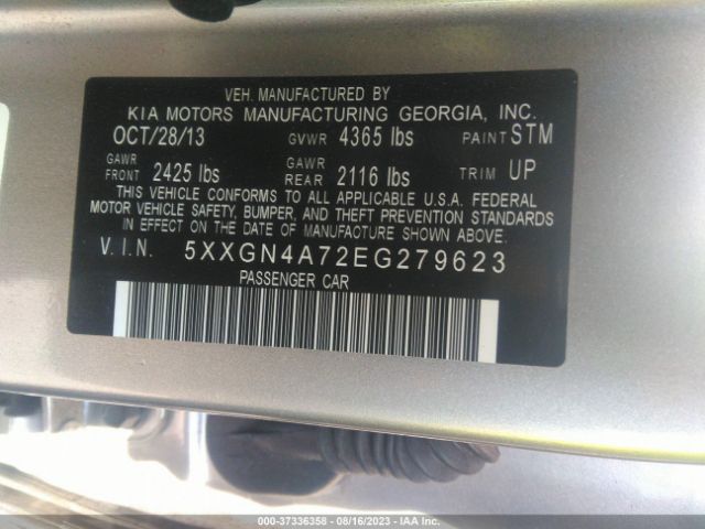 5XXGN4A72EG279623 KIA OPTIMA EX