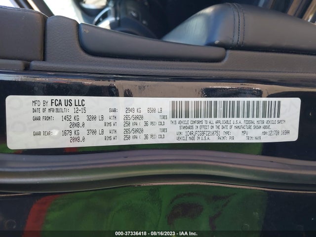 1C4RJFCG9FC210751 Jeep Grand Cherokee High Altitude