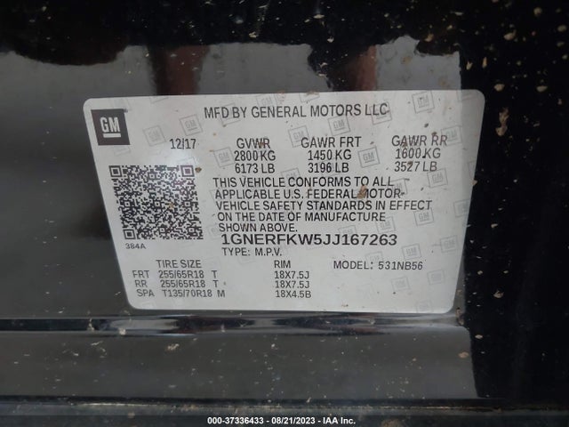 Chevrolet Traverse Ls 2018 1GNERFKW5JJ167263 Image 9