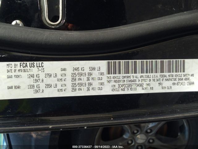 3C4PDCGB5FT734902 Dodge Journey Crossroad