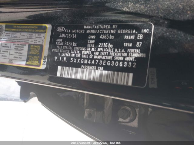 5XXGM4A73EG306332 KIA Optima Lx