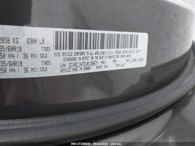 2C4RC1N73JR139671 Chrysler Pacifica Hybrid Limited