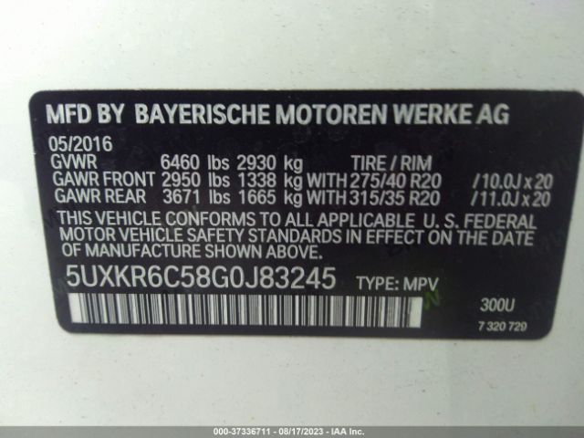 5UXKR6C58G0J83245 BMW X5 Xdrive50i
