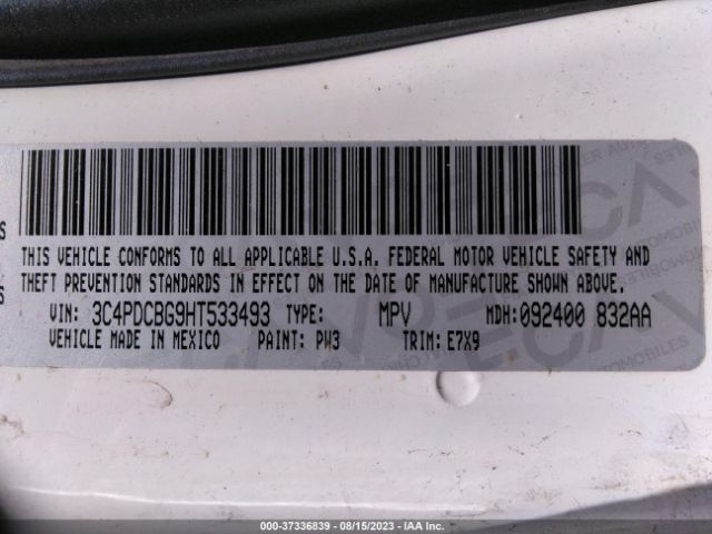 3C4PDCBG9HT533493 Dodge Journey Sxt