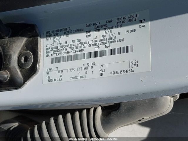 1FTEW1C86HKC92460 Ford F-150 Xl/xlt