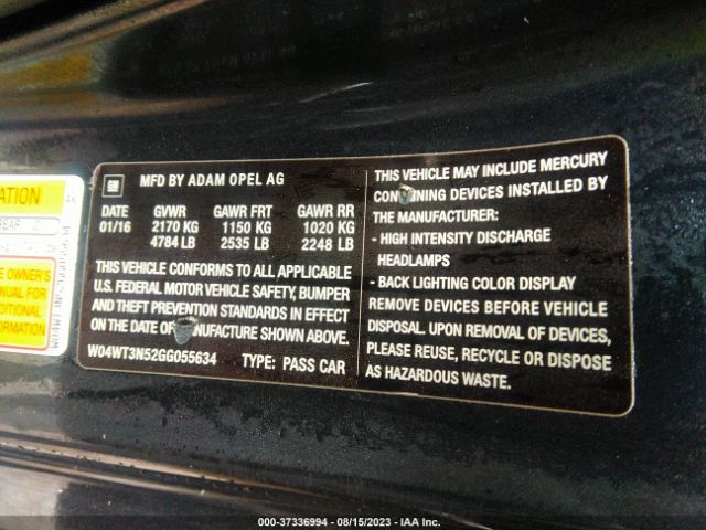 W04WT3N52GG055634 Buick Cascada Premium