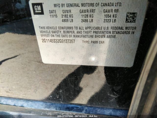 2G1145S32G9137267 Chevrolet IMPALA LTZ