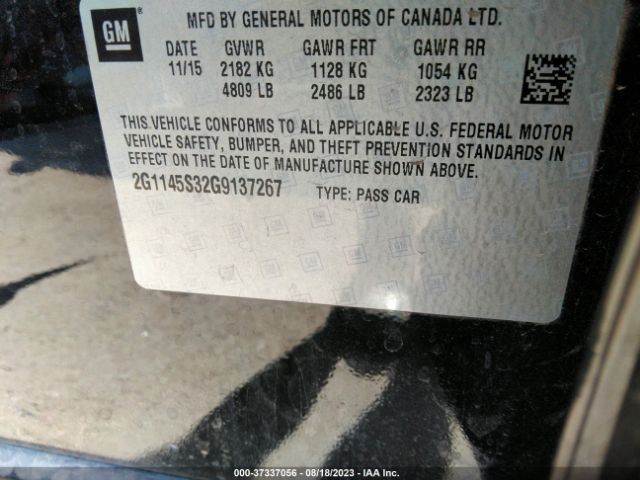 2G1145S32G9137267 Chevrolet IMPALA LTZ