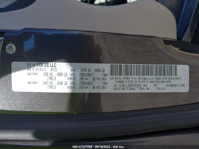 2C4RC1JG9FR742363 Chrysler Town & Country Limited
