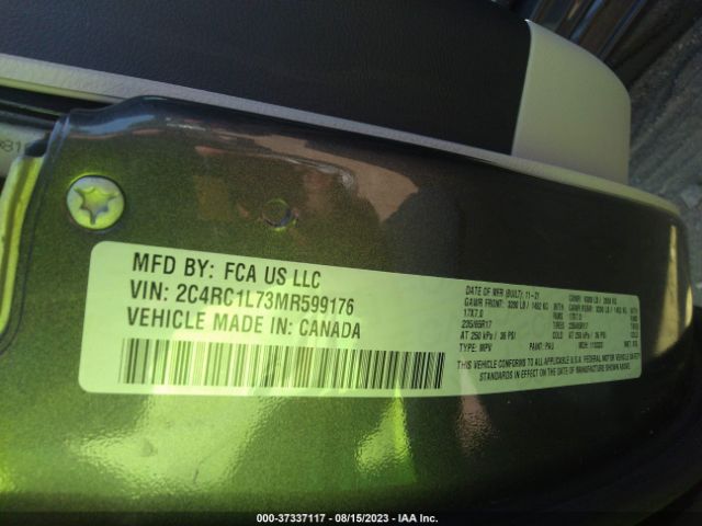 2C4RC1L73MR599176 Chrysler Pacifica Hybrid Touring L