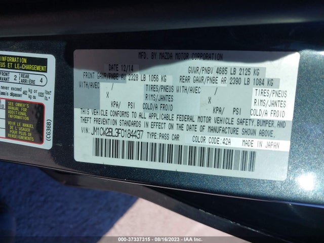 JM1CW2BL3F0184437 Mazda Mazda5 Sport