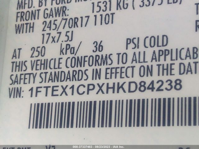 1FTEX1CPXHKD84238 Ford F-150 Xl/xlt/lariat