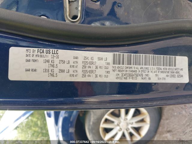 3C4PDDBG6HT567476 Dodge Journey Sxt