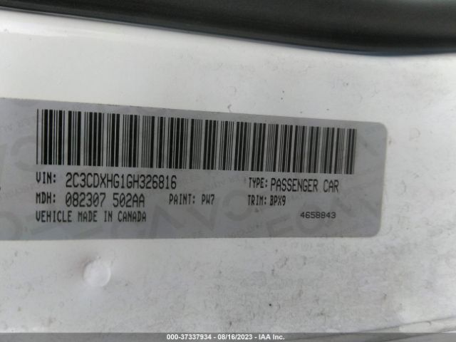 2C3CDXHG1GH326816 Dodge Charger Sxt