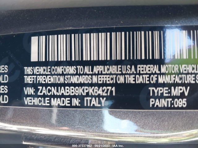 ZACNJABB9KPK64271 Jeep Renegade Altitude