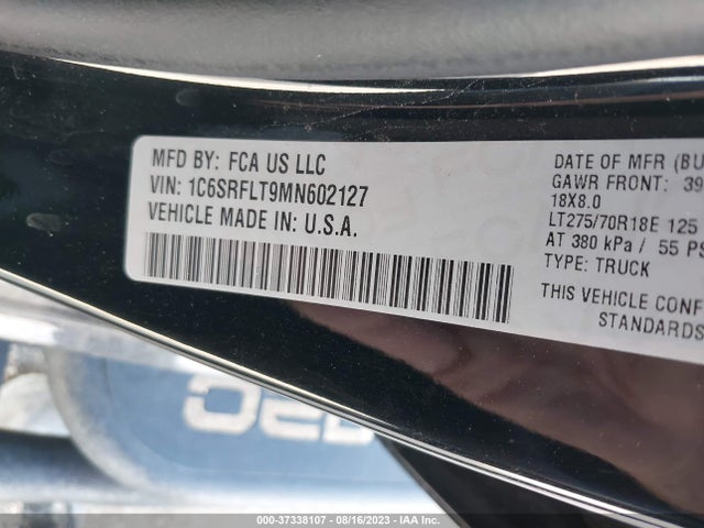 1C6SRFLT9MN602127 RAM 1500 Rebel