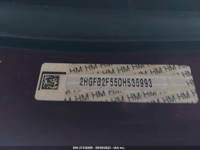 2013 HONDA CIVIC SDN LX VIN: 2HGFB2F55DH535993