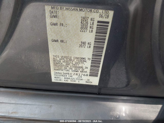 Nissan Altima 2.5 S 2018 1N4AL3AP8JC281768 Image 15