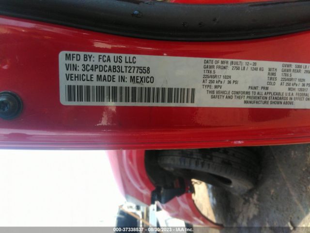 3C4PDCAB3LT277558 Dodge Journey Se Value