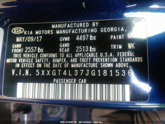 5XXGT4L37JG181536 KIA Optima Lx